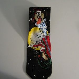 Looney Tunes Christmas holiday silk tie